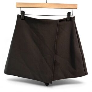 Zara Black Asymmetrical Skort - Size Extra Small